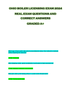 OHIO BOILER LICENSING EXAM 2024  REAL EXAM QUESTIONS AND  CORRECT ANSWERS  GRADED A+