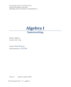 Samenvatting Algebra I