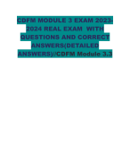CDFM MODULE 3 EXAM 20232024 REAL EXAM  WITH QUESTIONS AND CORRECT ANSWERS(DETAILED ANSWERS)//CDFM Module 3.3     