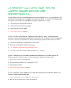 ATI FUNDAMENTALS STUDY-SET QUESTIONS AND  ACCURATE ANSWERS 2024-2025 LATEST  UPDATES//GRADED A+