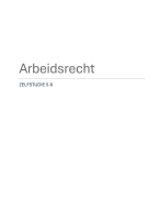 samenvatting arbeidsrecht hoofdstuk 5-6 (zelfstudie)