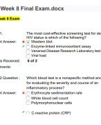 NR 511 Week 8 Final Exam Questions & Answers 2024/2025
