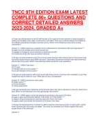 TNCC 9TH EDITION EXAM LATEST COMPLETE 80+ QUESTIONS AND CORRECT DETAILED ANSWERS 2023-2024. GRADED A+