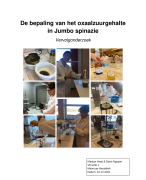 Verslag titratie - Oxaalzuur in spinazie (vervolgonderzoek) HAVO/VWO