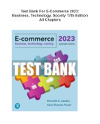 Test Bank For E-Commerce 2023 Business, Technology, Society 17th Edition All Chapters