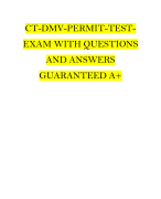 CT-DMV-PERMIT-TEST-EXAM WITH QUESTIONS AND ANSWERS GUARANTEED A+