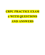 CRPC PRACTICE EXAM  2 WITH QUESTIONS AND ANSWERS