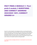 PECT PREK-4 MODULE 3 / Pect prek-4 module 3 QUESTIONS AND CORRECT ANSWERS 2024/2025 100% CORRECT GRADED A+