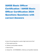 IAHSS Basic Officer Certification / IAHSS Basic Officer Certification 2024 Questions Questions with correct Answers