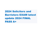 2024 Solicitors and Barristers EXAM latest update 2024 FINAL PASS A+