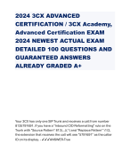 2024 3CX ADVANCED CERTIFICATION / 3CX Academy, Advanced Certification EXAM 2024 NEWEST ACTUAL EXAM DETAILED 100 QUESTIONS AND GUARANTEED ANSWERS ALREADY GRADED A+