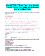 2024 NASM CPT Exam New Latest Updated  Version/ NASM CPT Exam with Questions  from Actual Past Exam