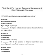 Test Bank For Human Resource Management 17th Edition All Chapters