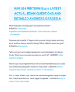 NUR 524 MIDTERM Exam LATEST  ACTUAL EXAM QUESTIONS AND  DETAILED ANSWERS GRADED A