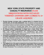 NEW YORK STATE PROPERTY AND CASUALTY INSURANCE EXAM 100QUESTIONS WITH DETAILED VERIFIED ANSWERS (100% CORRECT) A+ GRADE ASSURED