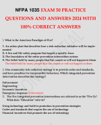 NFPA 1035 EXAM 50 PRACTICE  QUESTIONS AND ANSWERS 2024 WITH 100% CORRECT ANSWERS