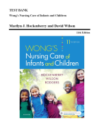 Test Bank - Wong's Nursing Care of Infants and Children, 11th Edition (Hockenberry, 2019), Chapter 1-34 - All Chapters