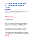 NCLEX RN FUNDERMENTALS OF NURSING  2024 REAL EXAM WITH RATIONALISED  ANSWERS