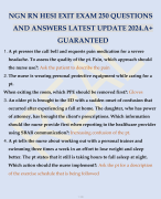 NGN RN HESI EXIT EXAM 250 QUESTIONS AND ANSWERS LATEST UPDATE 2024.A+ GUARANTEED