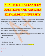 NRNP 6540 FINAL EXAM 179 QUESTIONS AND ANSWERS 2024 WALDEN UNIVERSITY 