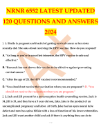 NRNR 6552 LATEST UPDATED 120 QUESTIONS AND ANSWERS 2024 