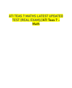 ATI TEAS 7 MATHS LATEST UPDATED TEST (REAL EXAM)//ATI Teas 7 - Math     