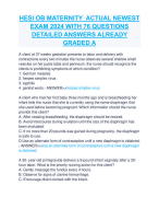 HESI OB MATERNITY ACTUAL NEWEST  EXAM 2024 WITH 76 QUESTIONS  DETAILED ANSWERS ALREADY  GRADED A