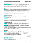 Lecture Notes Accounting - Year III - International Hotelmanagement 