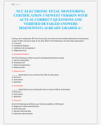 NCC ELECTRONIC FETAL MONITORING  CERTIFICATION 3 NEWEST VERSION WITH  ACTUAL CORRECT QUESTIONS AND  VERIFIED DETAILED ANSWERS  2024(NEWEST) ALREADY GRADED A+