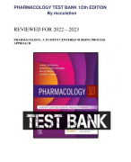 PHARMACOLOGY TEST BANK 1Oth EDITION