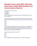 Wonderlic Exam Latest 2024 Questions and  Correct Answers Rated A+ | Wonderlic  Actual Exam Update 2024 QuizExam with Accuratesolutions ARanked  AllVerified