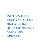   INET RN HESI EXIT V6 LATEST 2024 ALL 160 QUESTIONS AND ANSWERS  UPDATE
