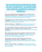 NR 599 MIDTERM EXAM BRAND NEW  ACTUAL EXAM WITH 100 QUESTIONS  AND VERIFIED ANSWERS ALREADY  GRADED A