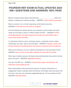 PEARSON RBT EXAM ACTUAL UPDATED 2024 500+ QUESTIONS AND ANSWERS 100% PASS