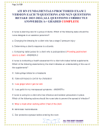 ATI RN FUNDAMENTALS PROCTORED EXAM 2 VERSION EACH 70 QUESTIONS AND NGN QUESTIONS RETAKE 2023-2024 (ALL QUESTIONS CORRECTLY ANSWERED) A+ GRADED COMPLETE