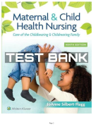 Test Bank Maternal Child Health Nursing Care of the Childbearing  Childrearing Family 9th Edition By JoAnne Silbert Flagg Chapter 1  56  Complete Guide 2023/2024
