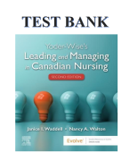TEST BANK FOR YODER-WISE’S LEADING AND MANAGING IN CANADIAN NURSING  2ND EDITION by PATRICIA S. YODER-WISE, JANICE WADDELL, NANCY WALTON All Chapters 1-32 Covered