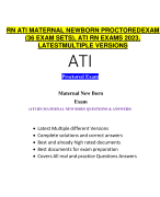 RN ATI MATERNAL NEWBORN PROCTORED EXAM  (36 EXAM SETS), ATI RN EXAMS 2023, LATESTMULTIPLE VERSIONS