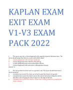 KAPLAN EXAM  EXIT EXAM  V1-V3 EXAM  PACK 2022-2024 Newly Updated!!