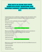 WGU D075 OA EXAM 2024 WITH  COMPLETE STUDY QUESTIONS AND  VERIFIED CORRECT ANSWERS/GRADED  A++ 