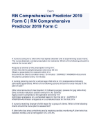 RN Comprehensive Predictor 2019  Form C | RN Comprehensive  Predictor 2019 Form C