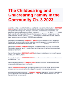 The Childbearing and Childrearing Family in the Community Ch. 3 2023 