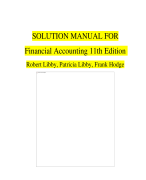SOLUTION MANUAL FOR Financial Accounting 11th Edition  Robert Libby, Patricia Libby, Frank Hodge