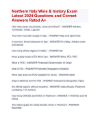 Northern Italy Wine & history Exam  Latest 2024 Questions and Correct  Answers Rated A+ | Verified Northern Italy Wine and history 2024 QuixExam  with Accurate Solutions  ARanking AllPass 