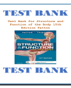Structure and Function of the Body 15th Edition Patton TEST BANK