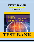 RAU’S RESPIRATORY CARE PHARMACOLOGY 9TH EDITION GARDENHIRE – TEST BANK