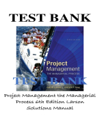 Project Management the Managerial Process 6th Edition Larson Solutions Manual