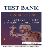 Physical Examination And Health Assessment 8th Edition By Jarvis Test Bank