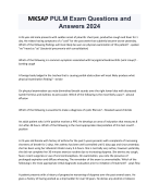 MKSAP PULM Exam Questions and  Answers 2024