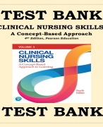 Clinical Nursing Skills- A Concept-Based Approach, 4e Pearson Education 2022-2023 TEST BANK